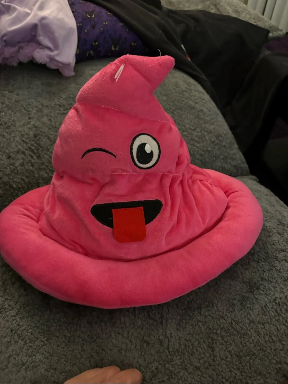Kids Pink Emoji Witch Hat Costume Accessory